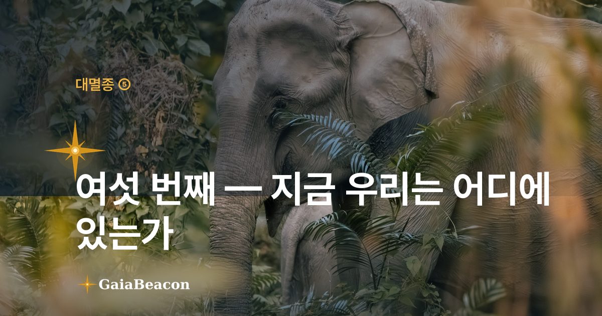 여섯 번째 — 지금 우리는 어디에 있는가