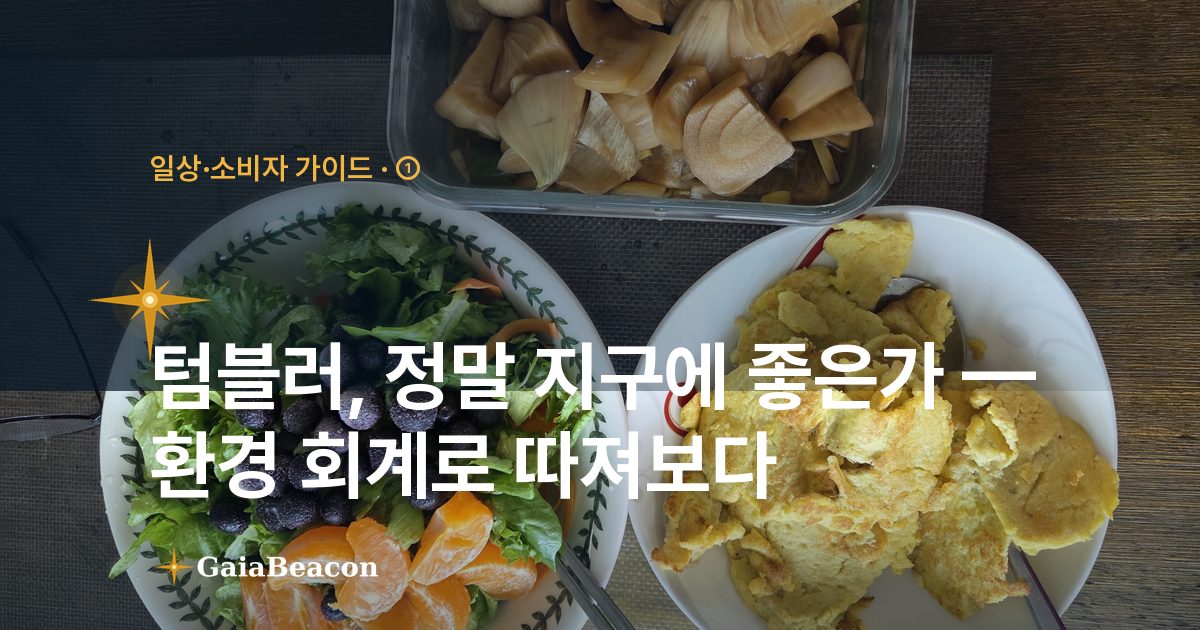 텀블러, 정말 지구에 좋은가 — 환경 회계로 따져보다