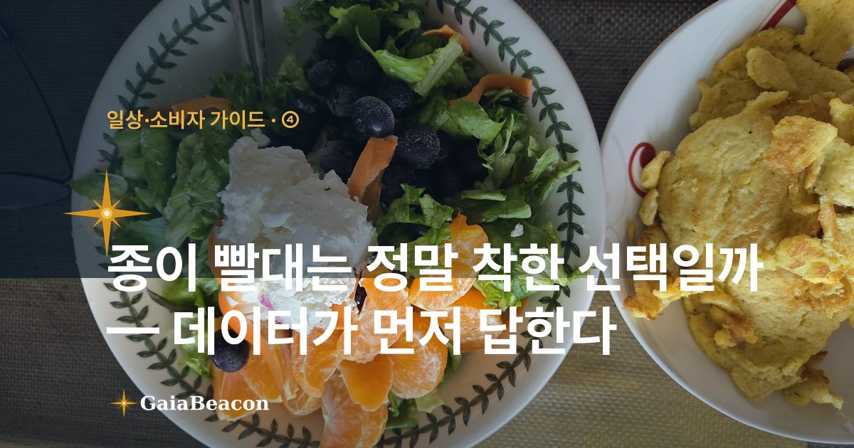 종이 빨대는 정말 착한 선택일까 — 데이터가 먼저 답한다