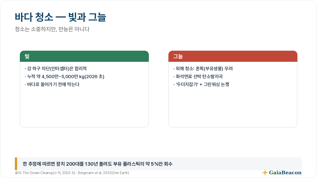 바다 청소 — 빛과 그늘